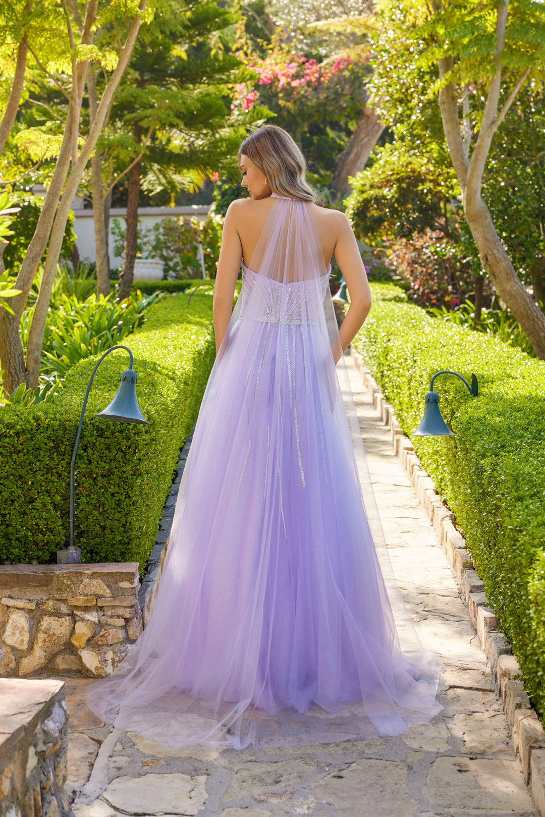 Tulle Strapless Cape A-line Gown by Juliet JT2620U