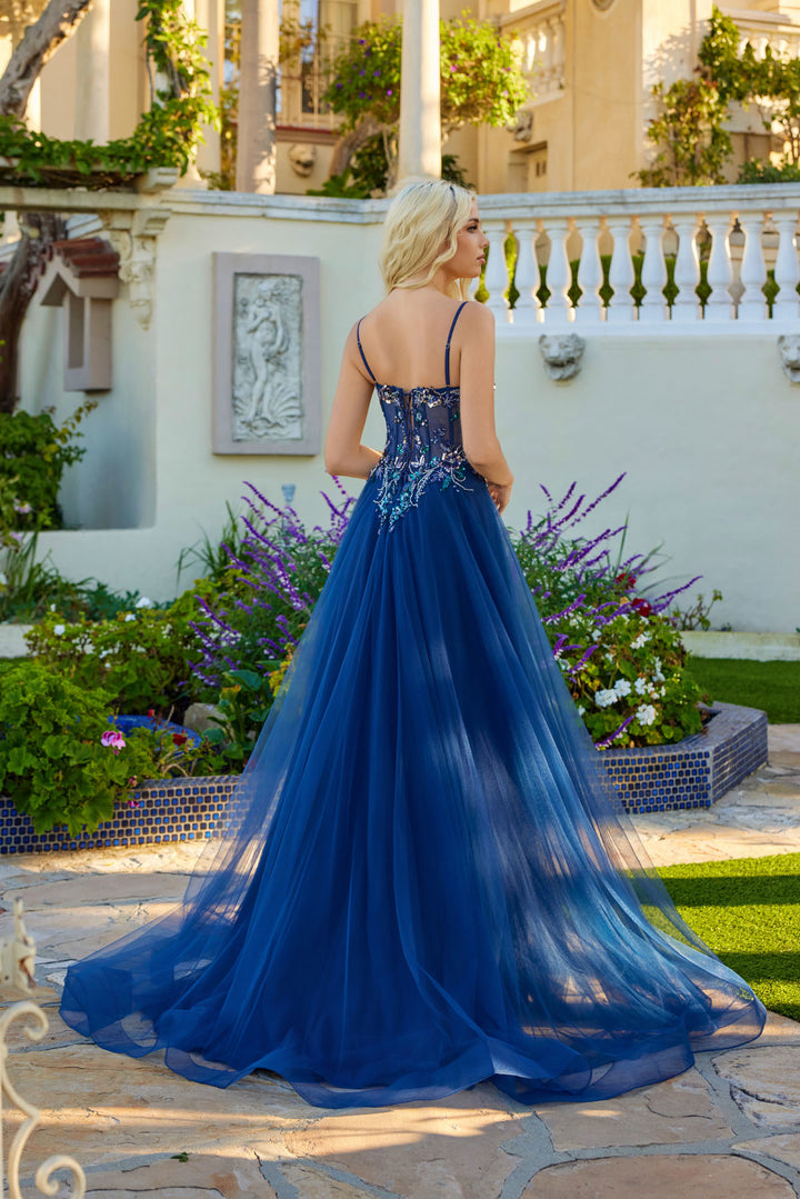 Beaded Sweetheart A-line Slit Gown by Juliet JT2640G