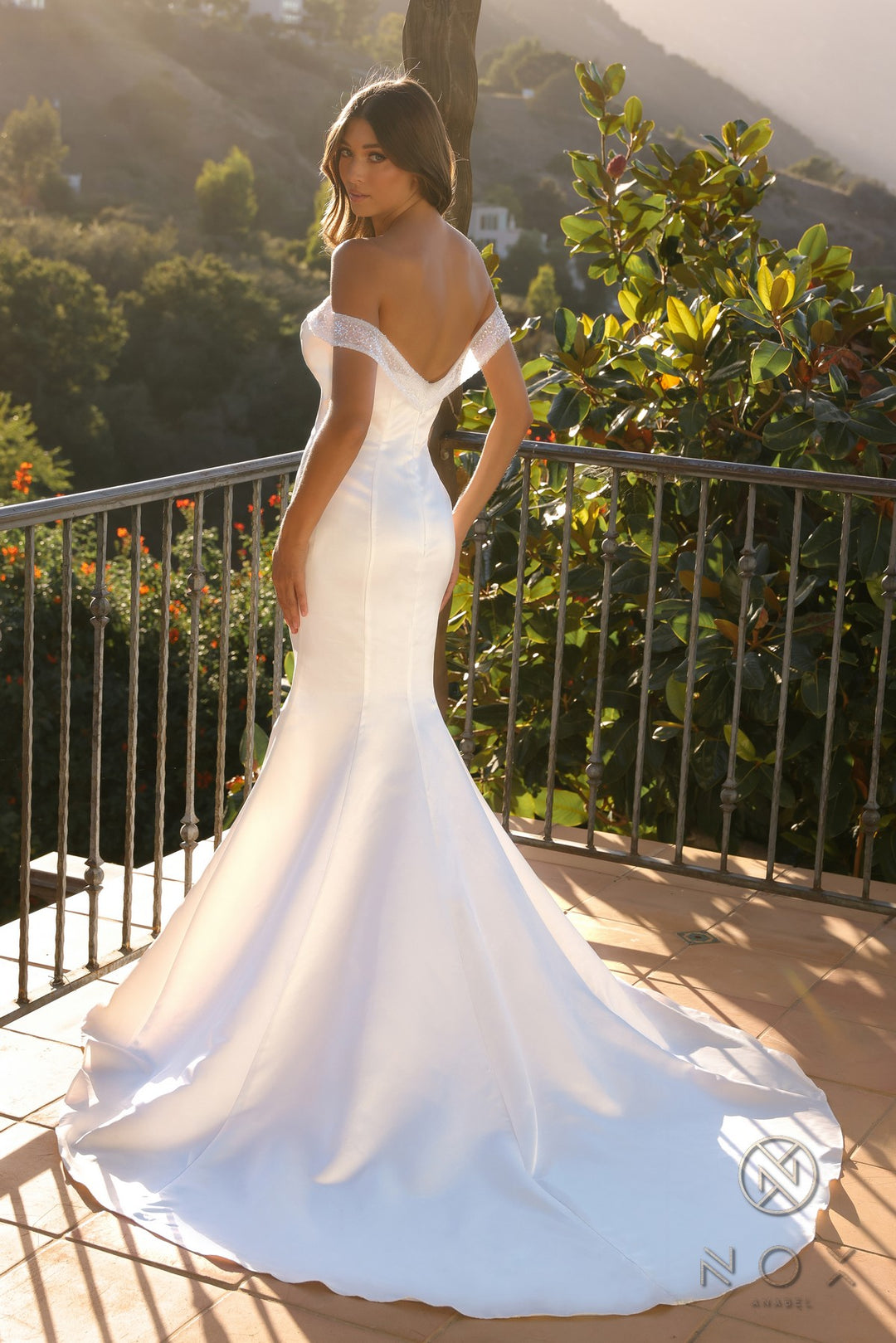 Off Shoulder Wedding Mermaid Dress by Nox Anabel JW979