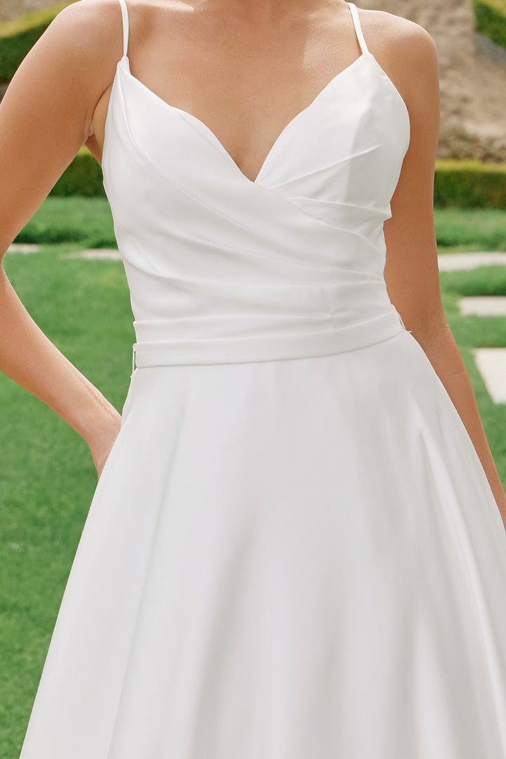 Satin Sleeveless Bridal Gown by Nox Anabel JE1015