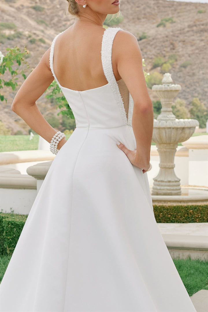 Satin Sleeveless A-line Bridal Gown by Nox Anabel JW1048