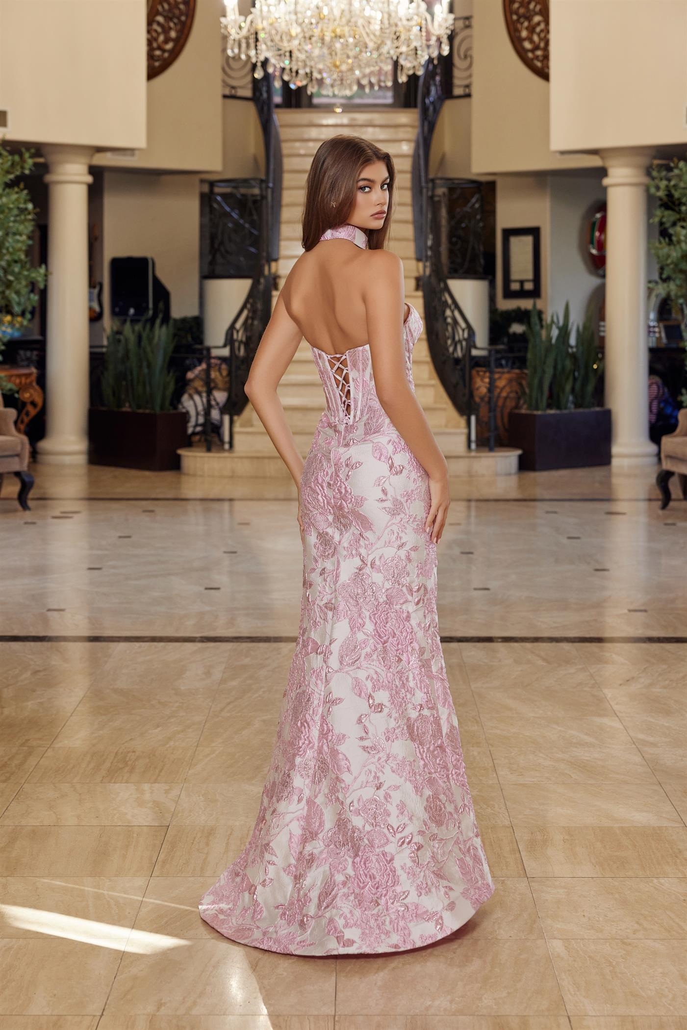 Print Strapless Trumpet Dress by Nox Anabel T1922 – ABC Fashion