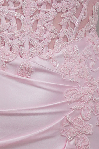 Applique Short Off Shoulder Dress by Nox Anabel D7013
