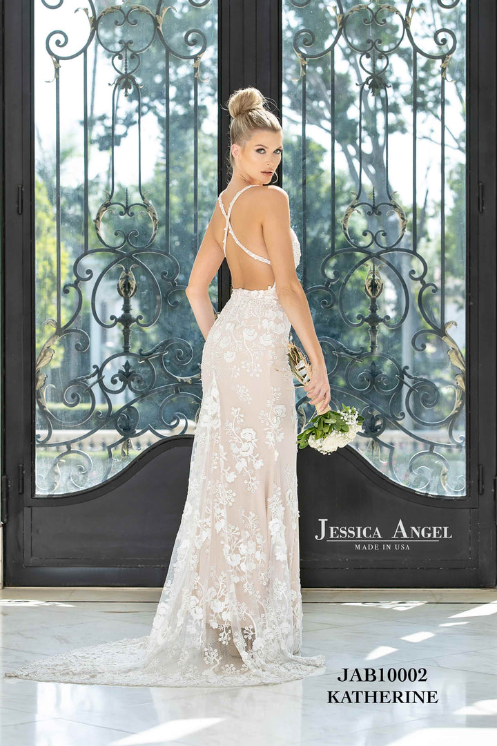 V-Neck Mermaid Bridal Gown by Jessica Angel 10002