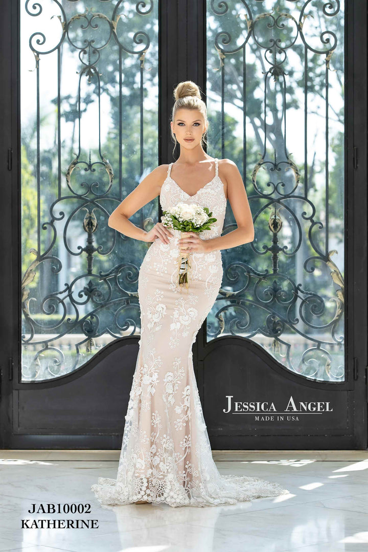 V-Neck Mermaid Bridal Gown by Jessica Angel 10002