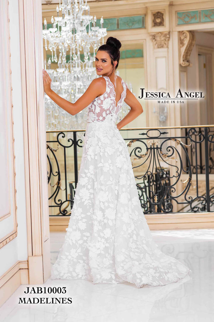 3D Floral A-line Bridal Gown by Jessica Angel 10004