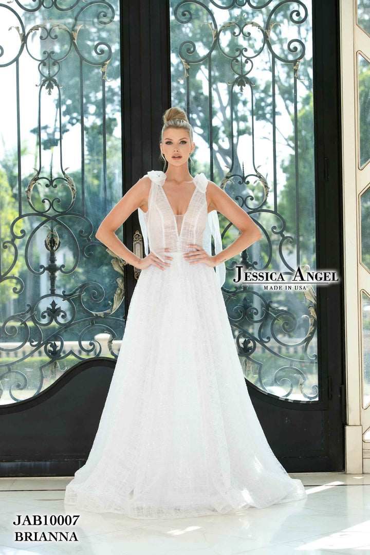 Glitter A-line Bridal Gown by Jessica Angel 10007