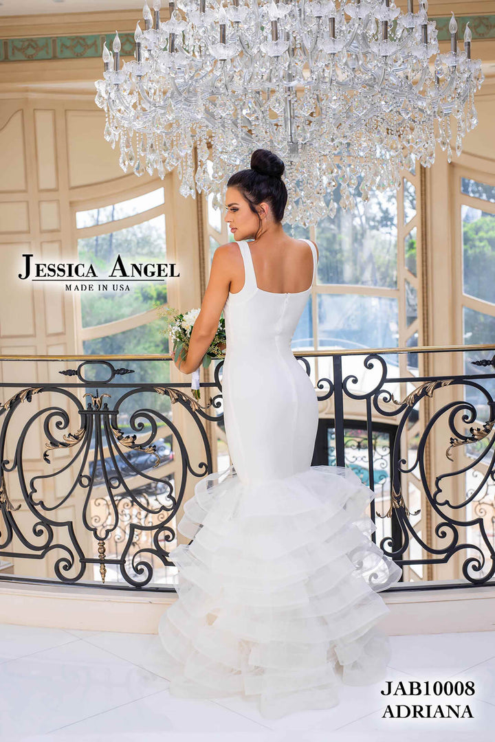 Ruffled Mermaid Bridal Gown by Jessica Angel 10008