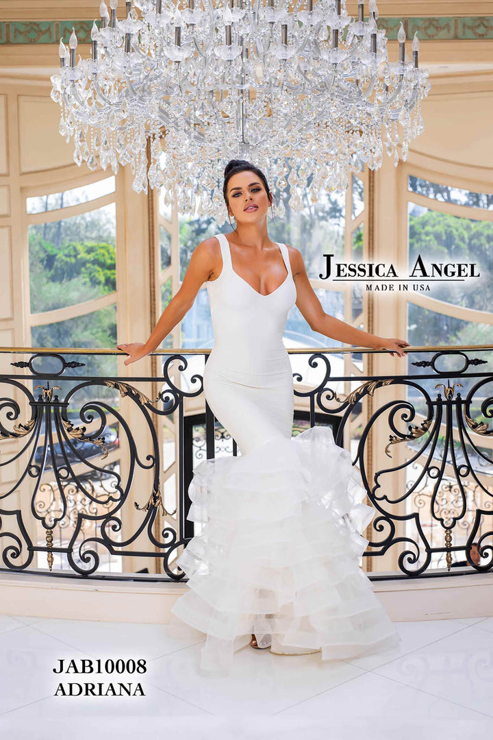 Ruffled Mermaid Bridal Gown by Jessica Angel 10008