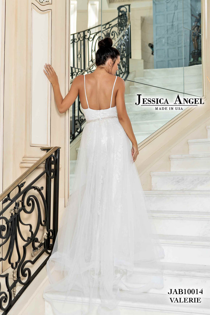 Applique Overskirt Bridal Gown by Jessica Angel 10014