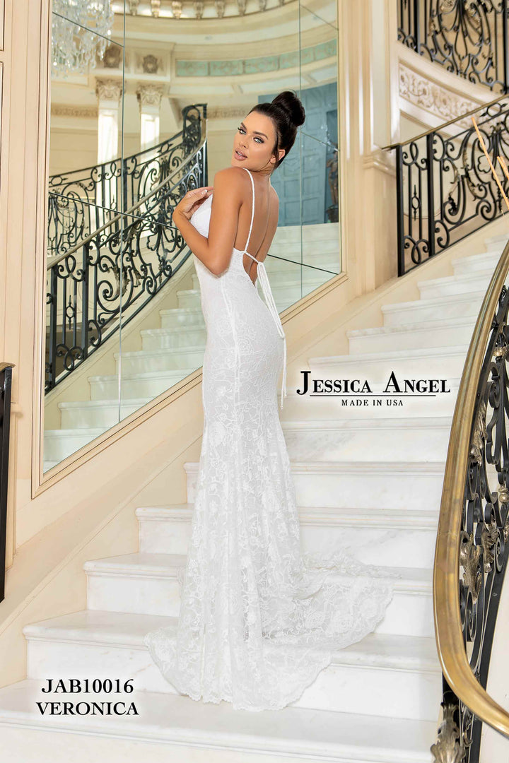 Lace Sleeveless Bridal Gown by Jessica Angel 10016