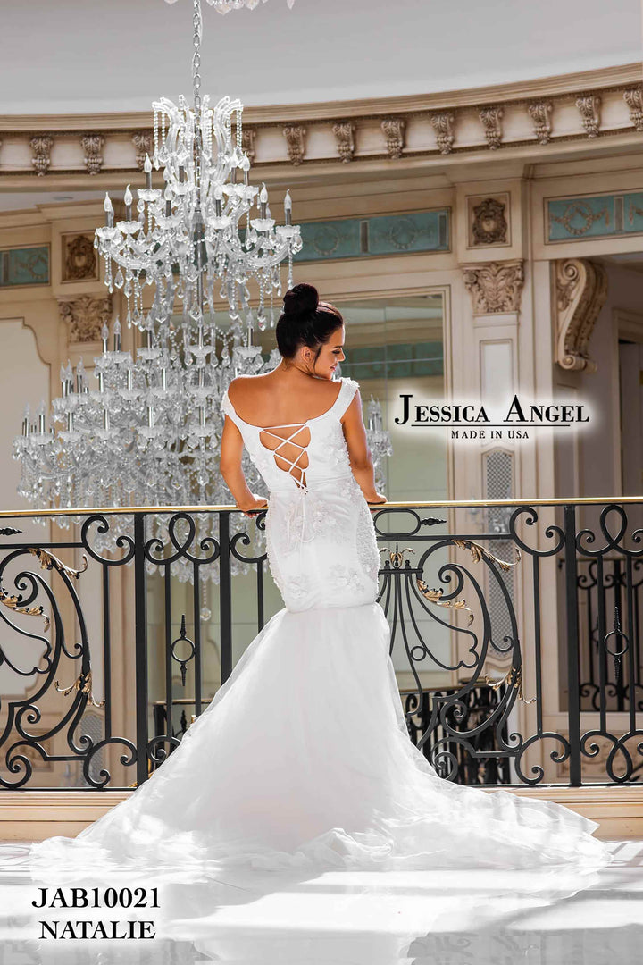 3D Floral Mermaid Bridal Gown by Jessica Angel 10021