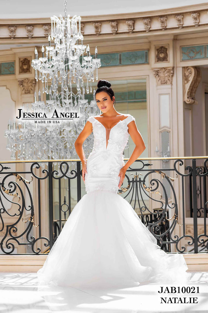 3D Floral Mermaid Bridal Gown by Jessica Angel 10021