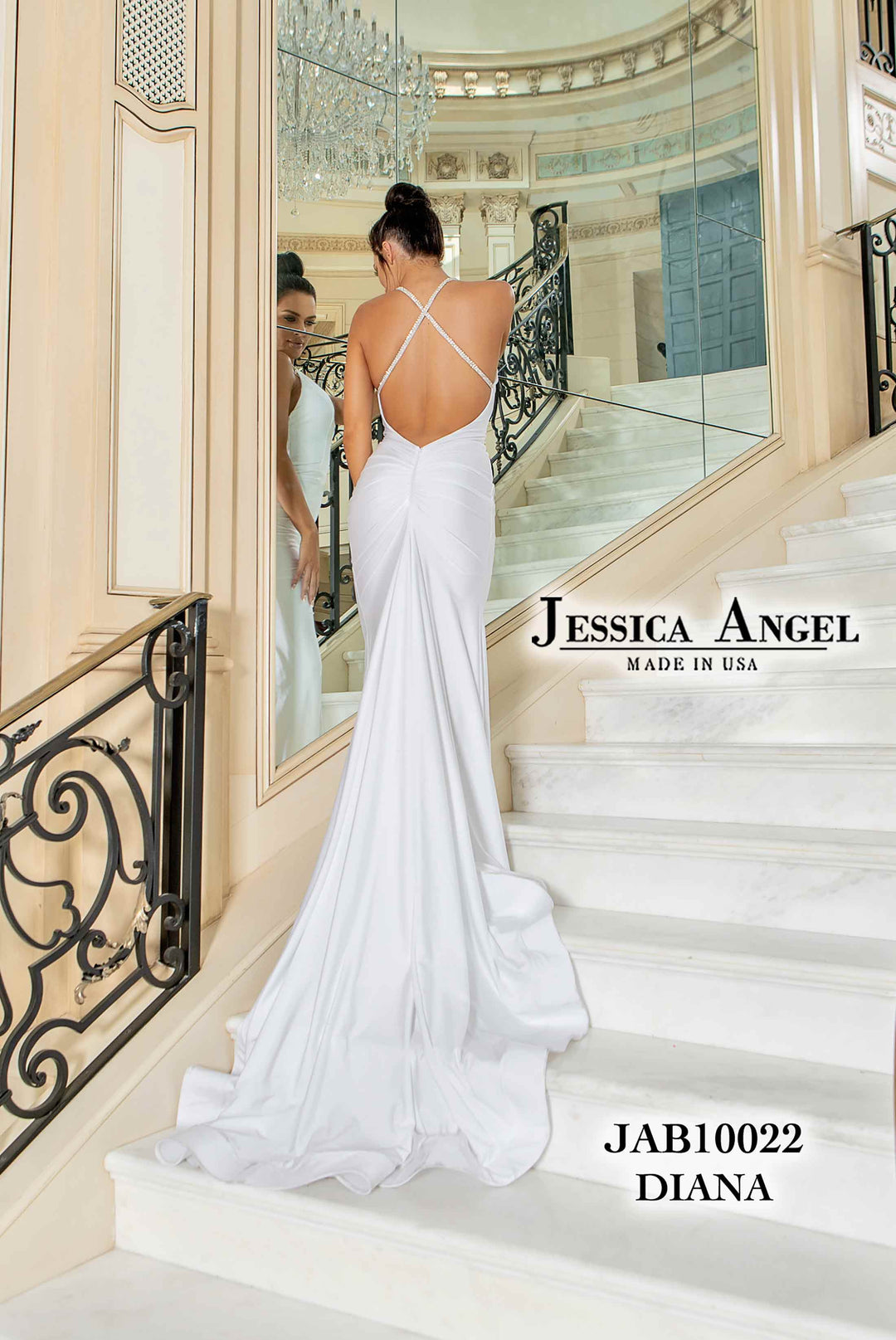 Fitted V-Neck Bridal Gown by Jessica Angel 10022