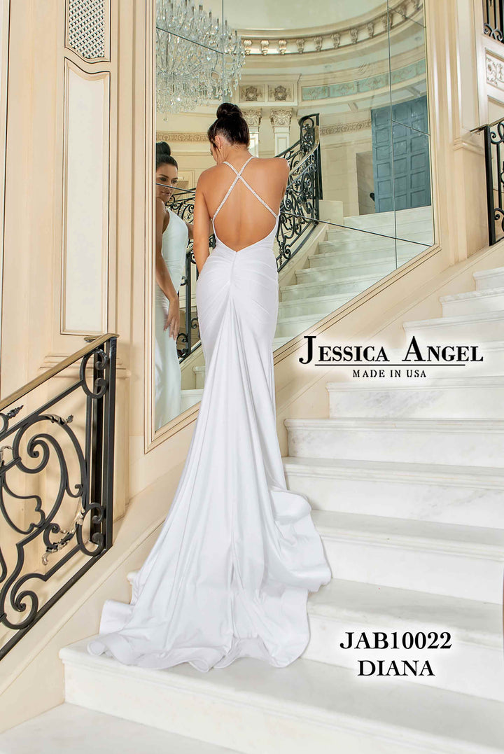 Fitted V-Neck Bridal Gown by Jessica Angel 10022