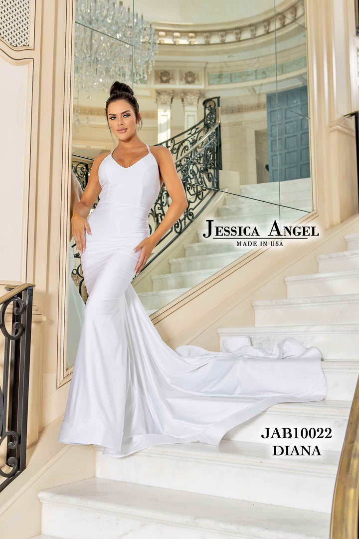 Fitted V-Neck Bridal Gown by Jessica Angel 10022