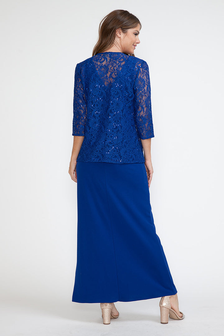 2-Piece Lace Jacket A-line Gown by Lenovia 5293