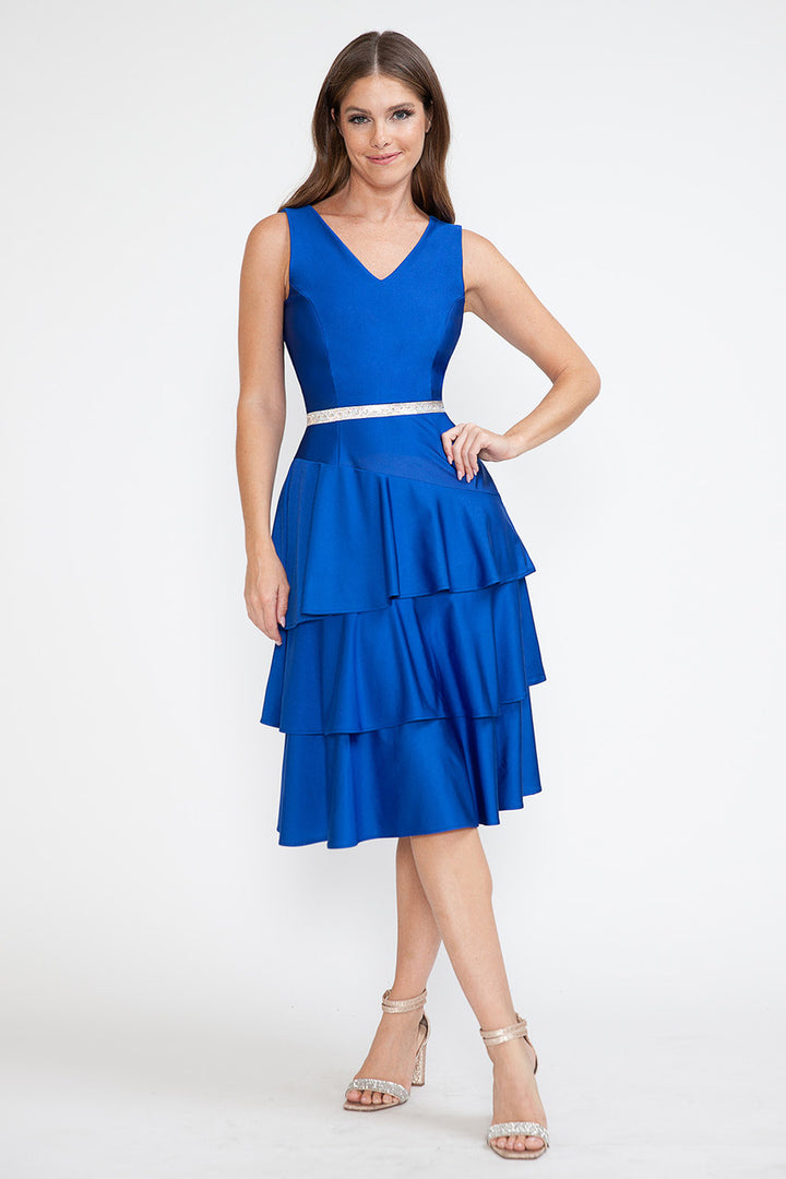 2-Piece Jacket Short Tiered Dress by Lenovia 5283