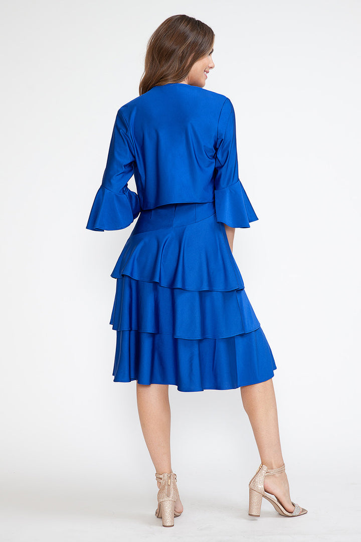 2-Piece Jacket Short Tiered Dress by Lenovia 5283