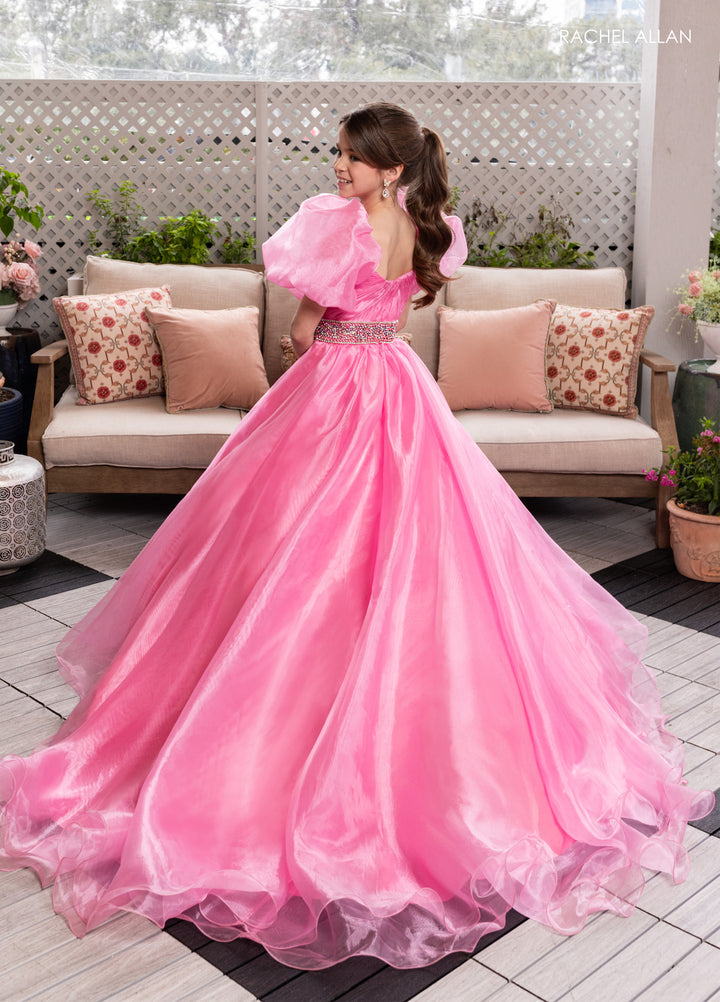 Girl's Organza Puff Sleeve Gown by Rachel Allan 10275