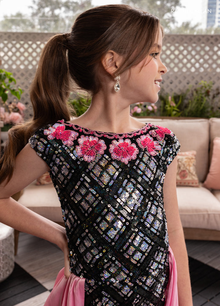 Girl's Cap Sleeve Jumpsuit by Rachel Allan 10276
