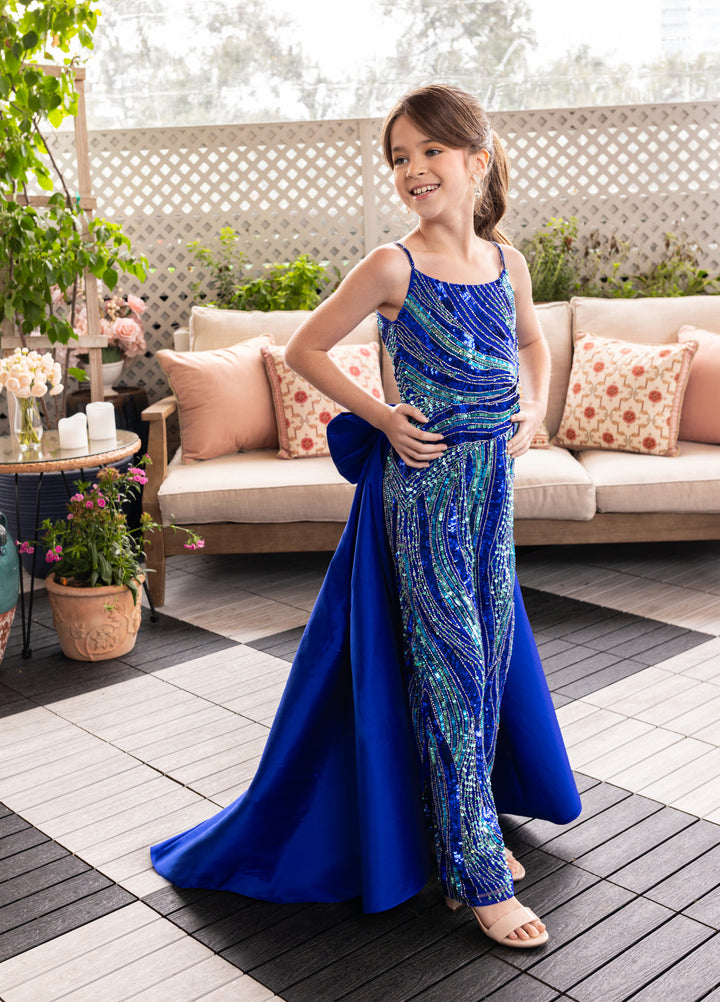 Girl's Overskirt Jumpsuit by Rachel Allan 10286