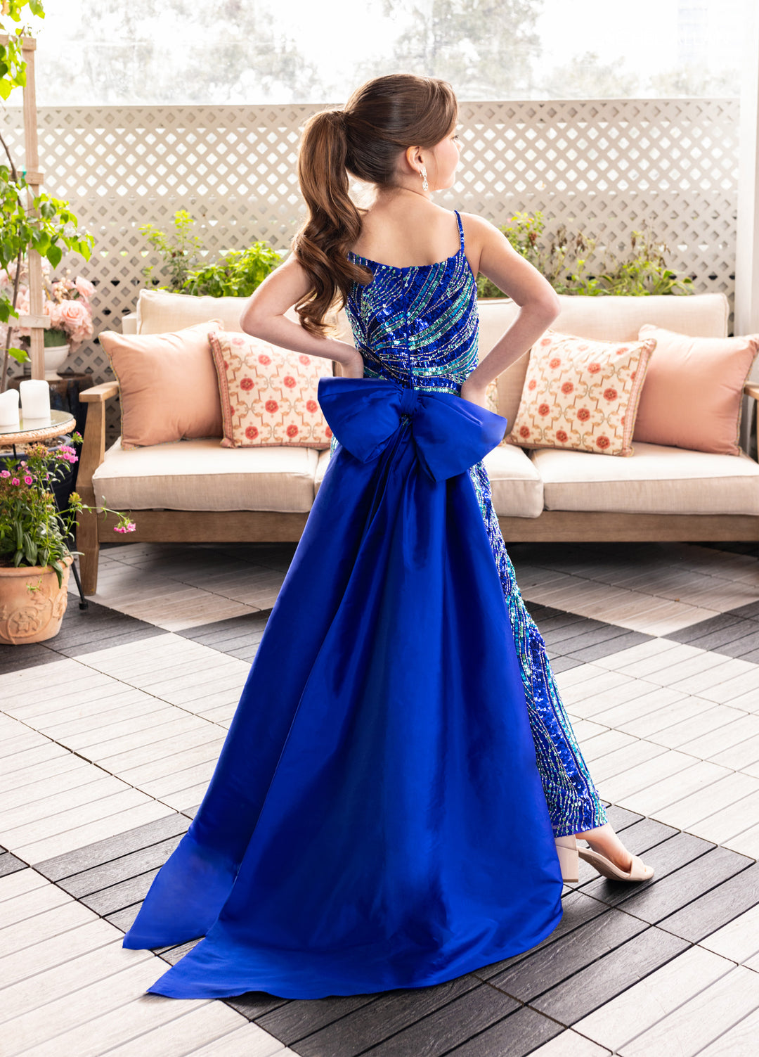 Girl's Overskirt Jumpsuit by Rachel Allan 10286
