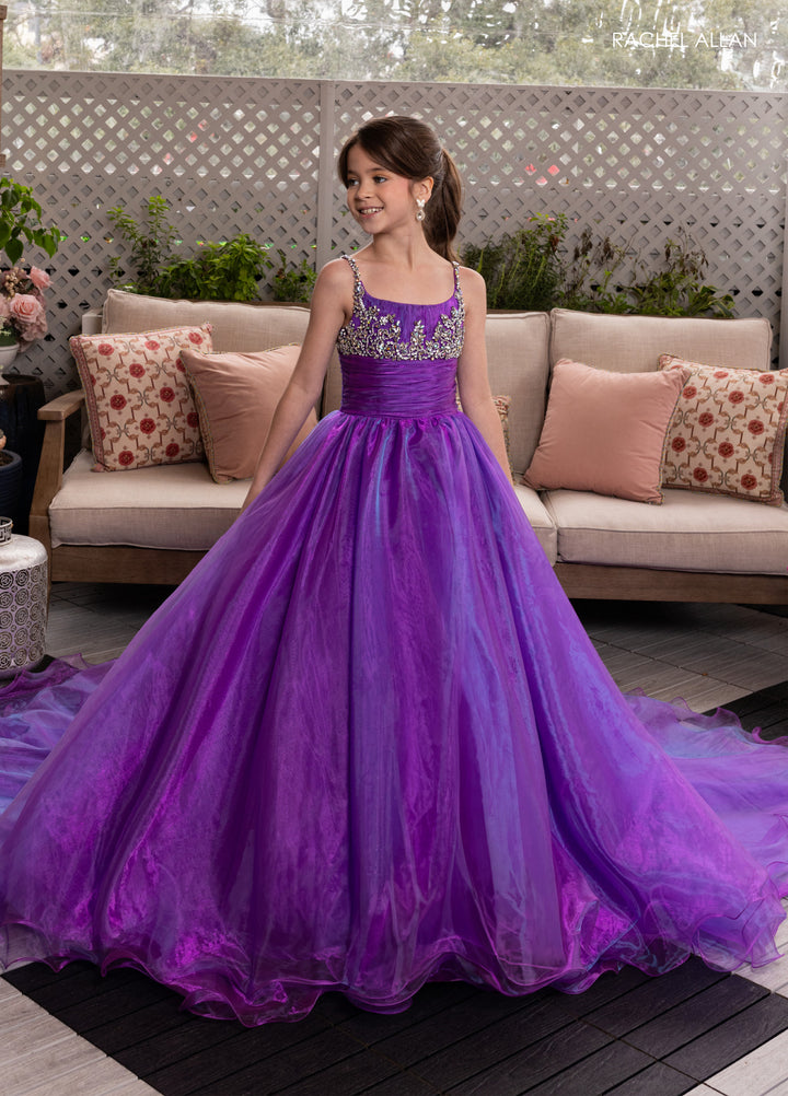 Girl's Organza Sleeveless Gown by Rachel Allan 10287