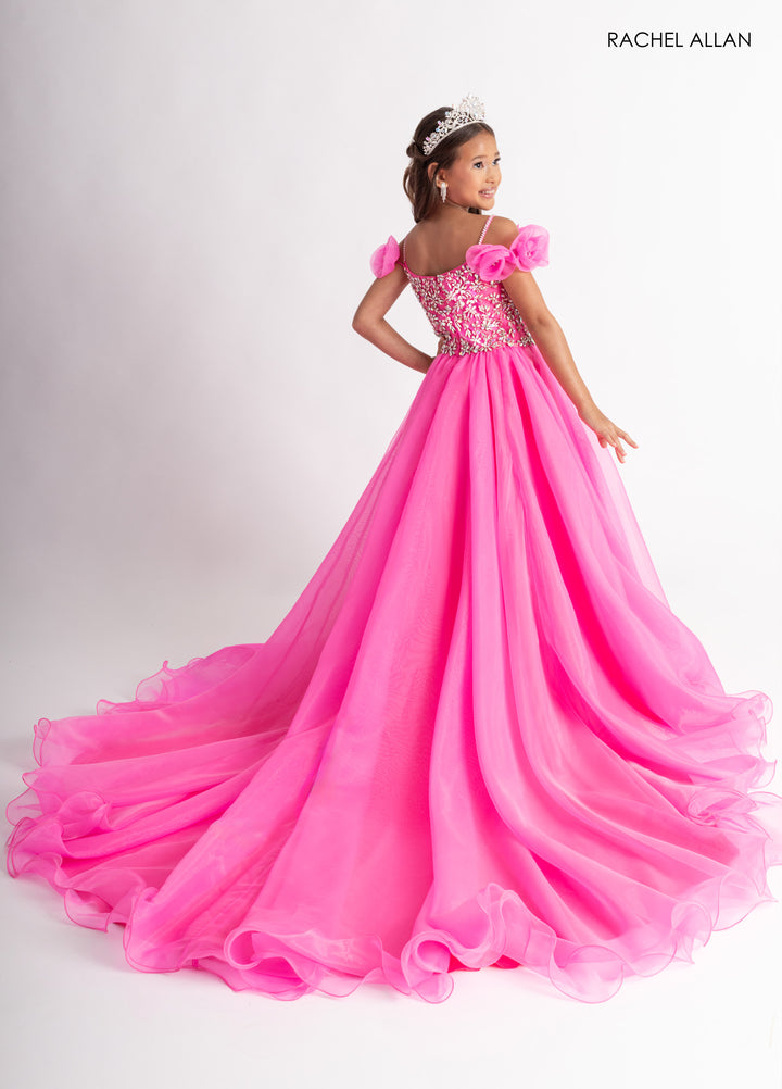 Girl's Organza Off Shoulder Gown by Rachel Allan 10300