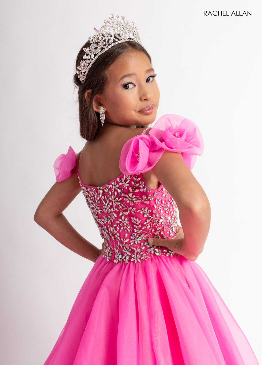 Girl's Organza Off Shoulder Gown by Rachel Allan 10300