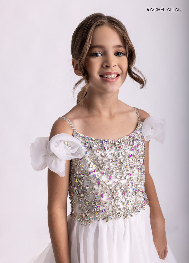 Girl's Organza Off Shoulder Gown by Rachel Allan 10300