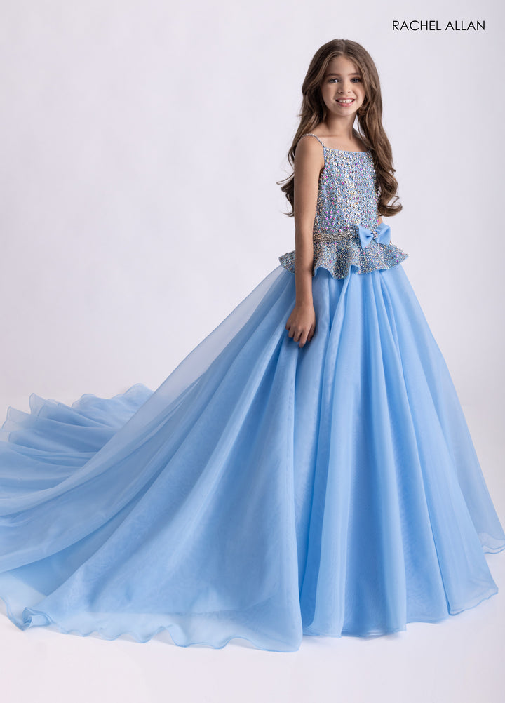 Girl's Organza Sleeveless Gown by Rachel Allan 10306