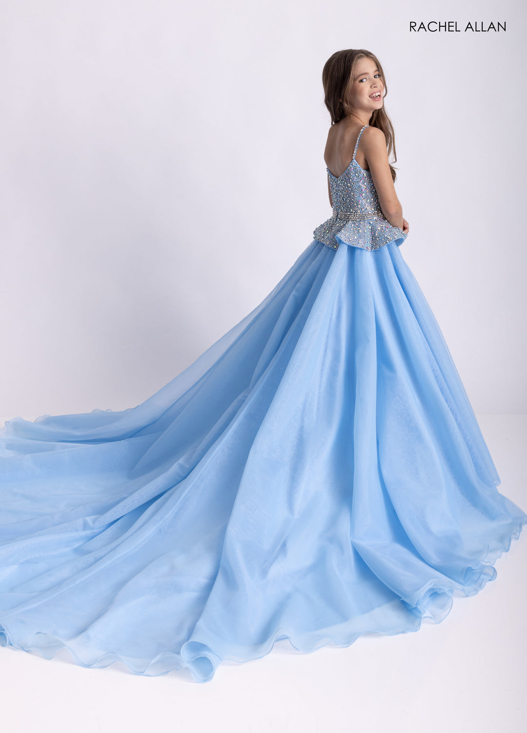 Girl's Organza Sleeveless Gown by Rachel Allan 10306