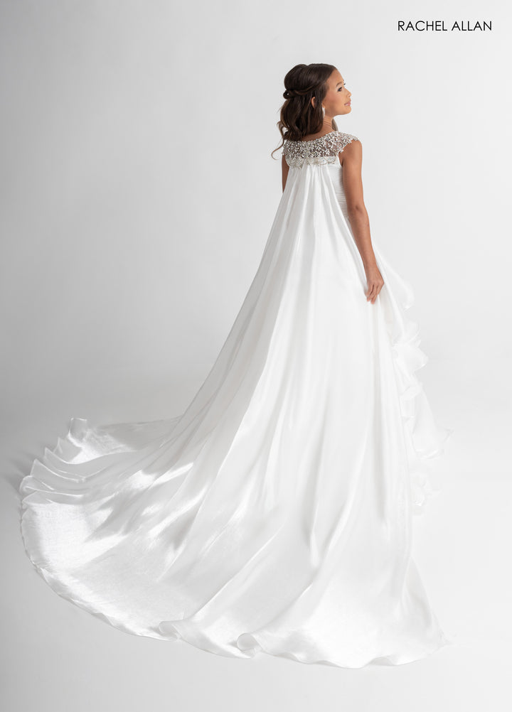 Girl's Organza Cap Sleeve Gown by Rachel Allan 10310