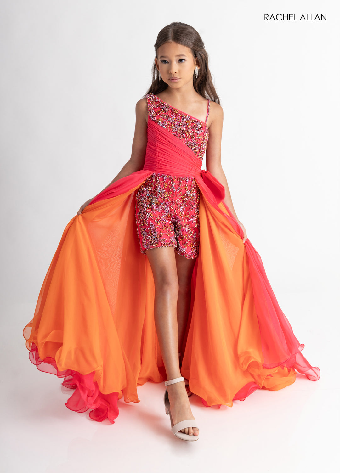 Girl's One Shoulder Romper by Rachel Allan 10311