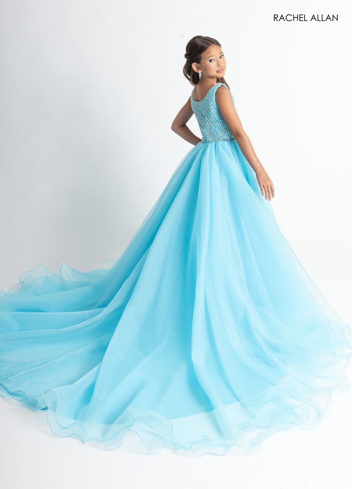 Girl's Organza Sleeveless Gown by Rachel Allan 10312