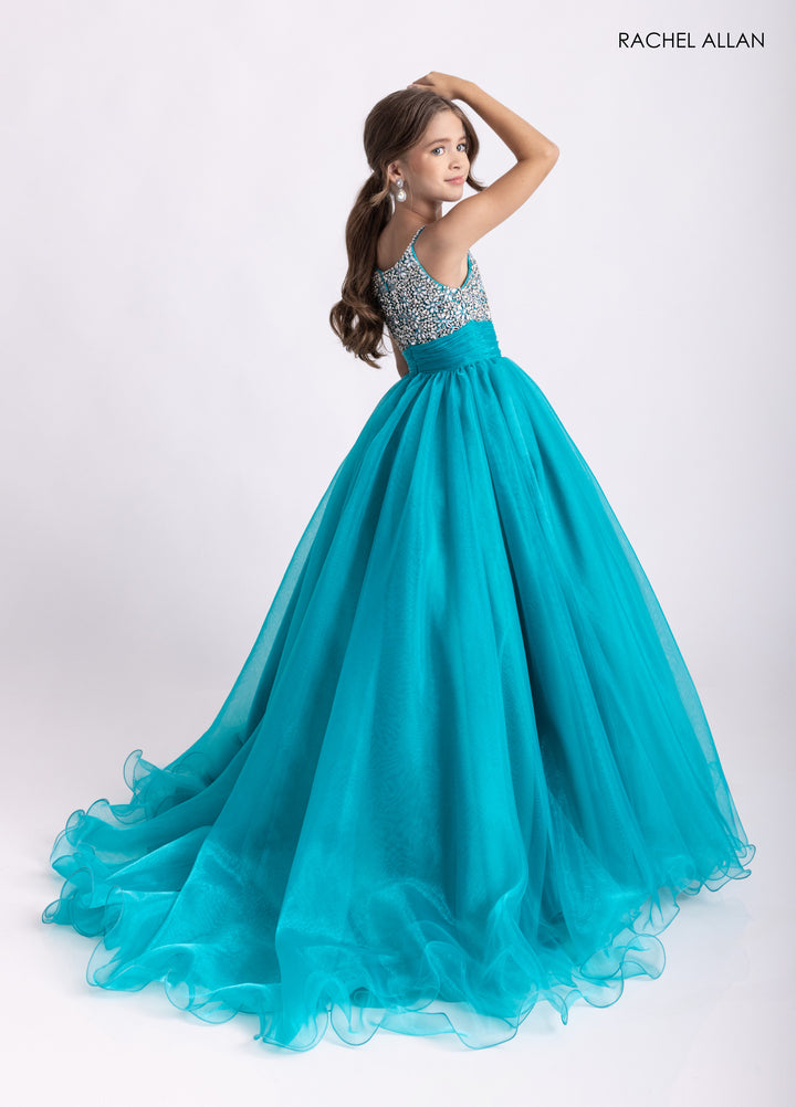 Girl's Organza Sleeveless Gown by Rachel Allan 10317