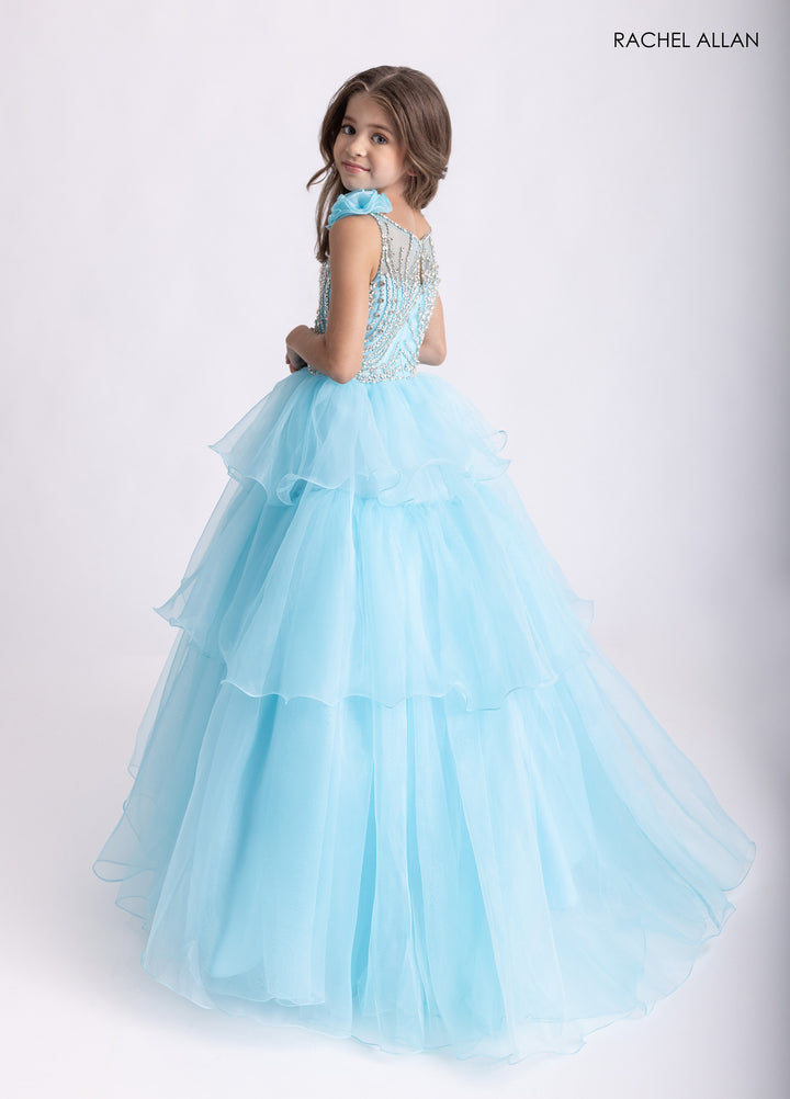 Girl's Organza Sleeveless Gown by Rachel Allan 10321