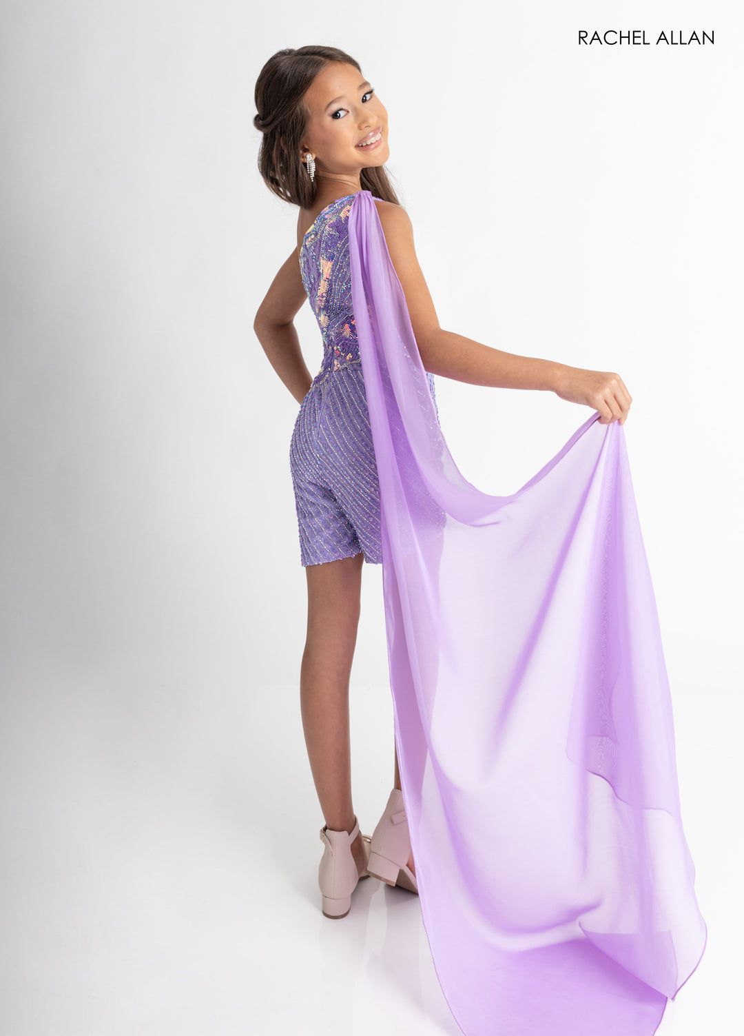 Girl's One Shoulder Romper by Rachel Allan 10325