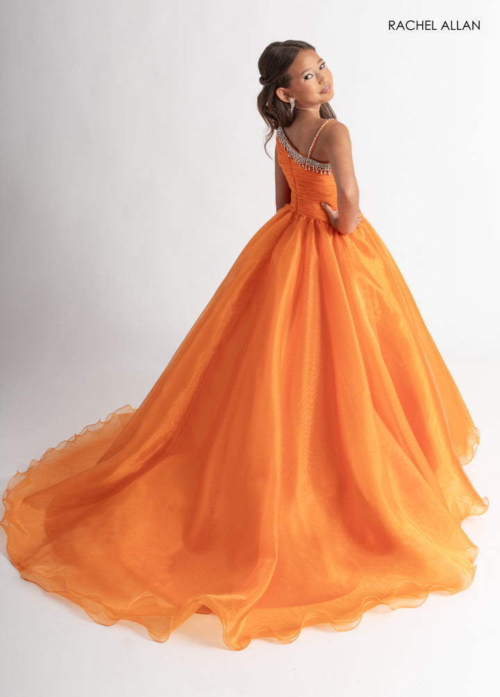 Girl's Organza Sleeveless Gown by Rachel Allan 10327