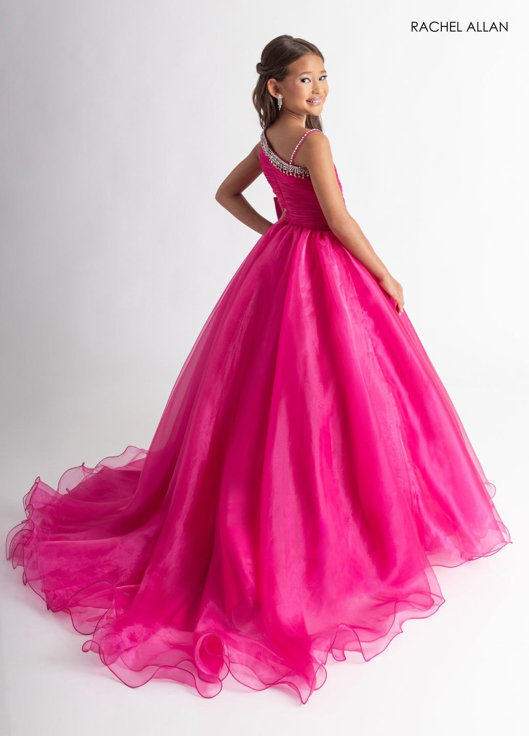 Girl's Organza Sleeveless Gown by Rachel Allan 10327