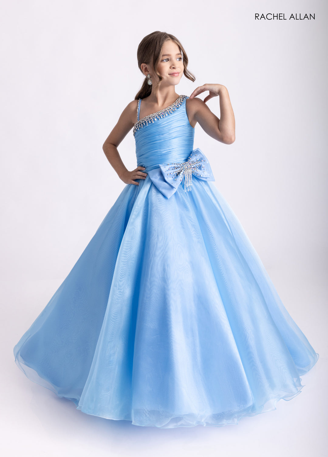 Girl's Organza Sleeveless Gown by Rachel Allan 10327