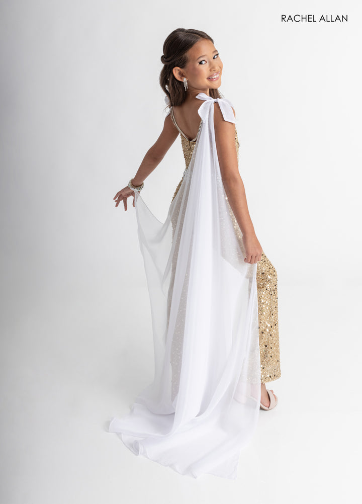 Girl's Overskirt Jumpsuit by Rachel Allan 10330