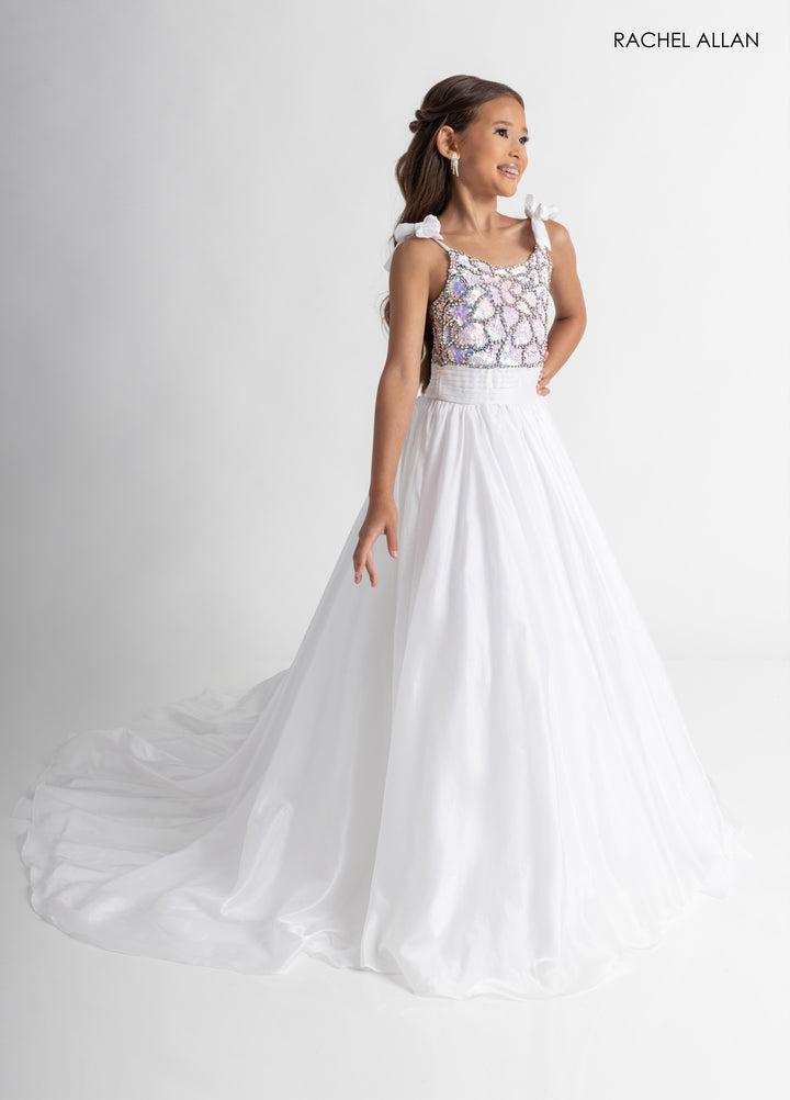 Girl's Organza Sleeveless Gown by Rachel Allan 10335