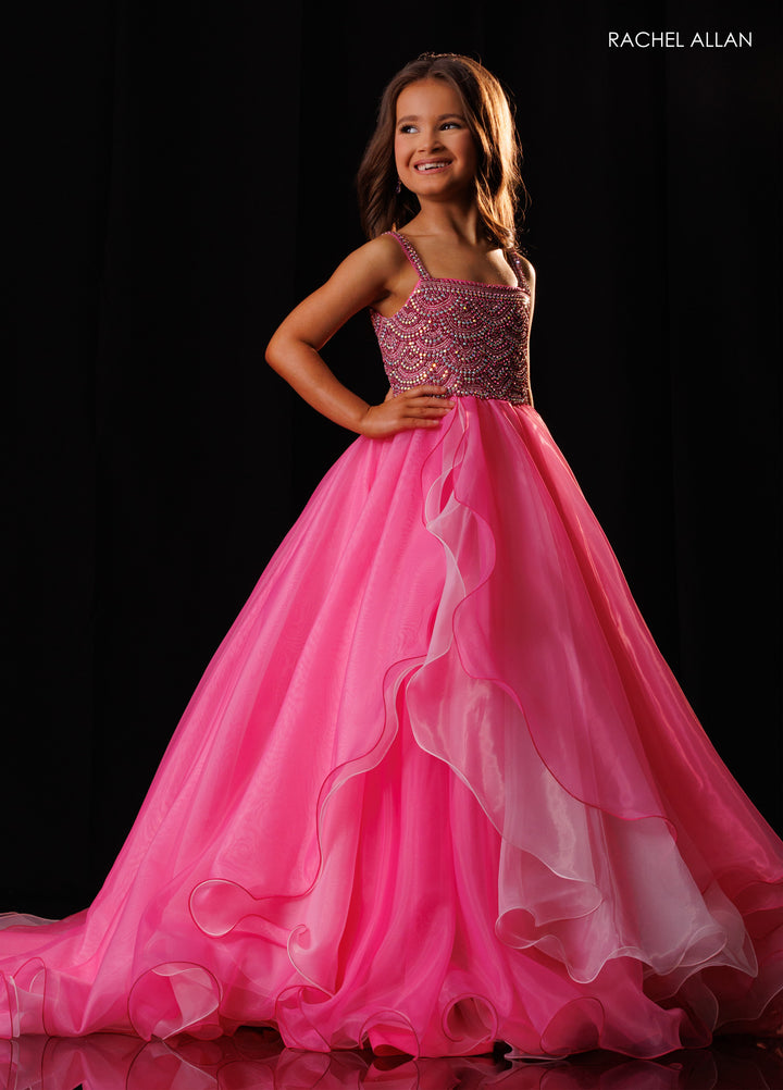 Girl's Organza Sleeveless Gown by Rachel Allan 10340