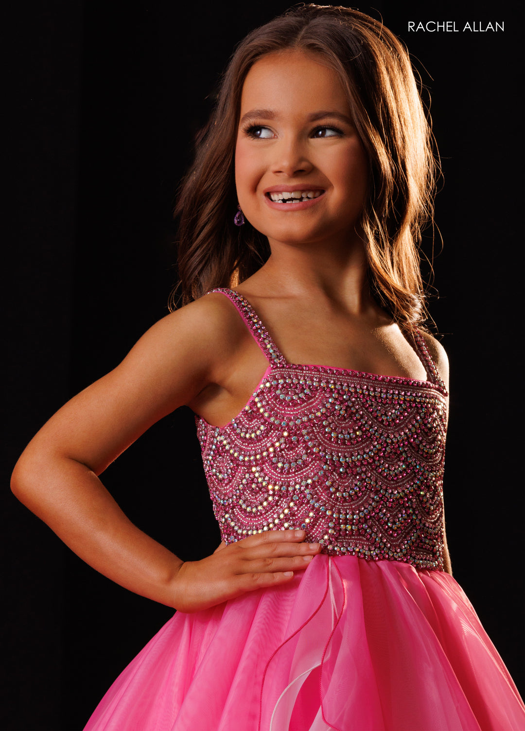 Girl's Organza Sleeveless Gown by Rachel Allan 10340