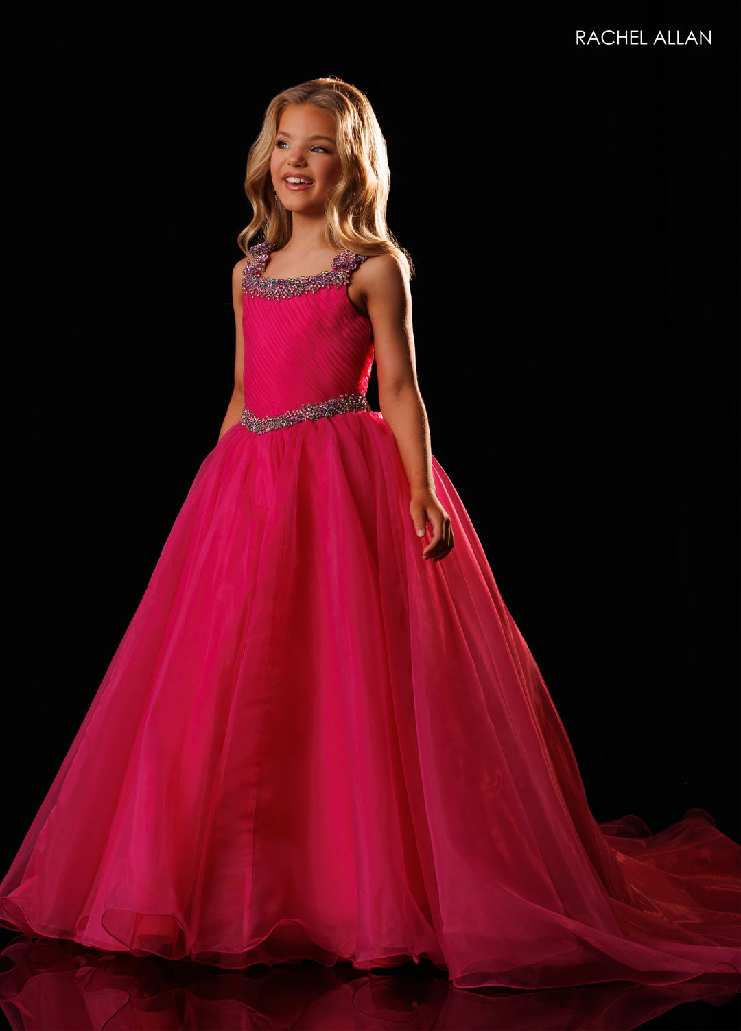 Girl's Organza Sleeveless Gown by Rachel Allan 10349