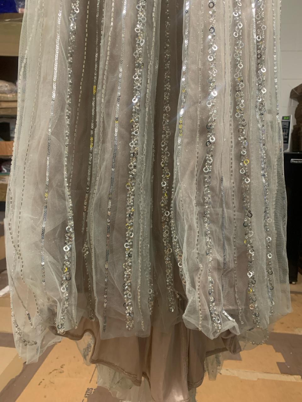 Sequin Fitted Strapless Gown by Ladivine CC398 - Outlet