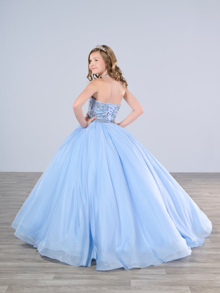 Girls Chiffon Sleeveless Gown by Tiffany Princess 13791