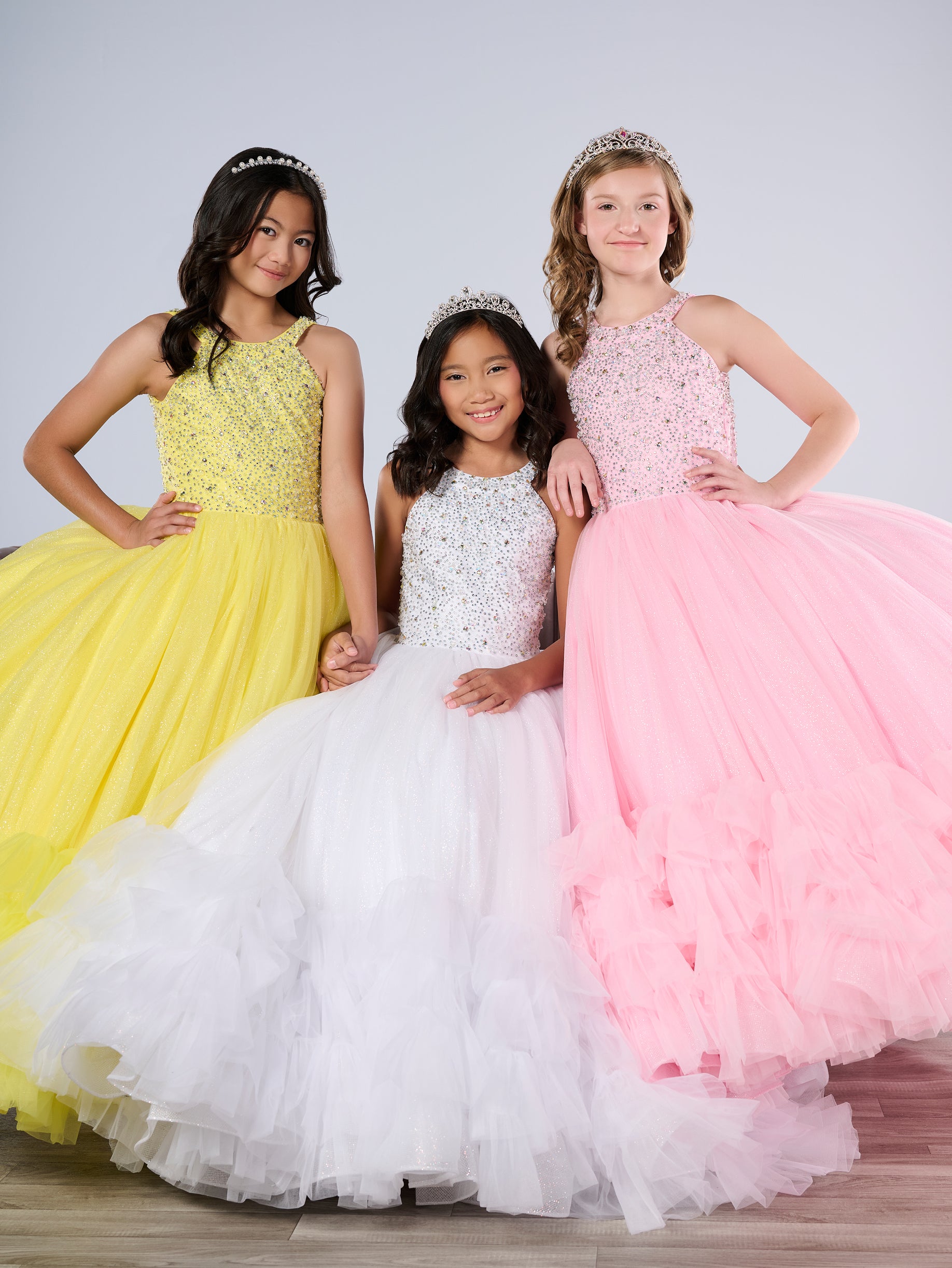 Girls Ruffled Halter Gown by Tiffany Princess 13795 – ABC Fashion